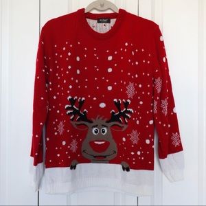 Red Nose Reindeer Ugly Sweater
